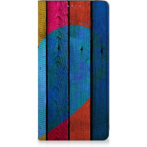 Samsung Galaxy A51 Book Wallet Case Wood Heart - Cadeau voor je Vriend