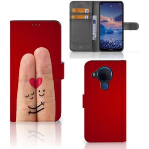 Nokia 5.4 Wallet Case met Pasjes Liefde - Origineel Romantisch Cadeau