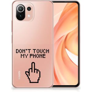 Xiaomi Mi 11 Lite | 11 Lite 5G NE Silicone-hoesje Finger Don't Touch My Phone
