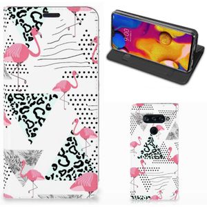 LG V40 Thinq Hoesje maken Flamingo Triangle