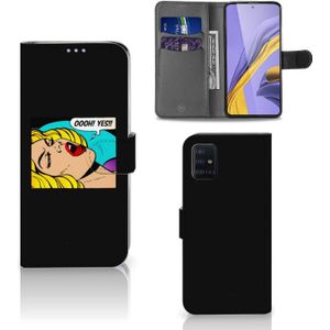 Samsung Galaxy A51 Wallet Case met Pasjes Popart Oh Yes