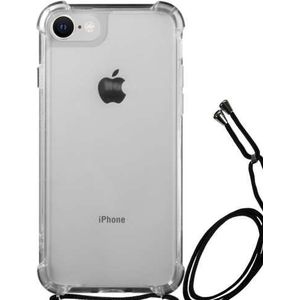 Anti-shock Back Cover voor de iPhone SE 22 | 20 | 8 | 7 Transparant met Koord