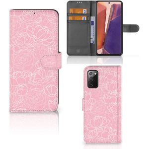 Samsung Galaxy Note 20 Hoesje White Flowers