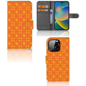 iPhone 14 Pro Telefoon Hoesje Batik Oranje