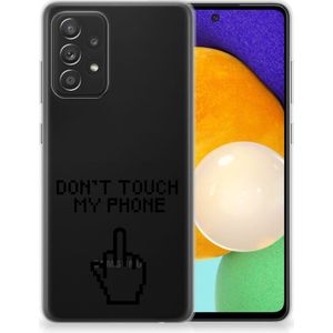 Samsung Galaxy A52 (5G/4G) Silicone-hoesje Finger Don't Touch My Phone