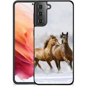 Samsung Galaxy S21 Dierenprint Telefoonhoesje Paarden