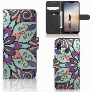 Huawei P20 Lite Hoesje Purple Flower