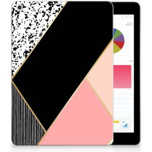 Apple iPad 9.7 2018 | 2017 Back Cover Zwart Roze Vormen