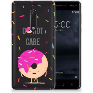 Nokia 5 Siliconen Case Donut Roze