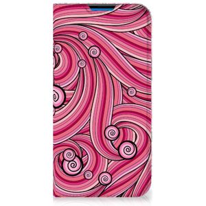 iPhone 14 Pro Max Bookcase Swirl Pink