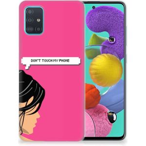 Samsung Galaxy A51 Silicone-hoesje Woman Don't Touch My Phone