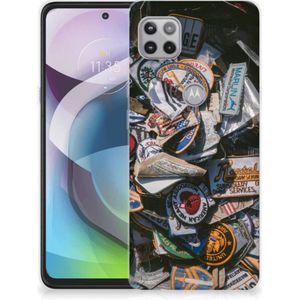 Motorola Moto G 5G Siliconen Hoesje met foto Badges