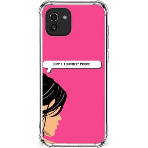 Samsung Galaxy A03 Anti Shock Case Woman Don't Touch My Phone