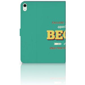 iPad Air (2020/2022) 10.9 inch Tablet Hoesje met naam Quote Begin