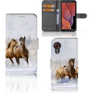 Samsung Galaxy Xcover 5 Telefoonhoesje met Pasjes Paarden