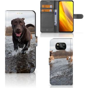 Xiaomi Poco X3 | Poco X3 Pro Telefoonhoesje met Pasjes Honden Labrador