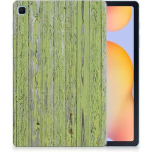 Samsung Galaxy Tab S6 Lite | S6 Lite (2022) Silicone Tablet Hoes Green Wood
