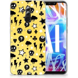 Silicone Back Case Huawei Mate 20 Lite Punk Geel