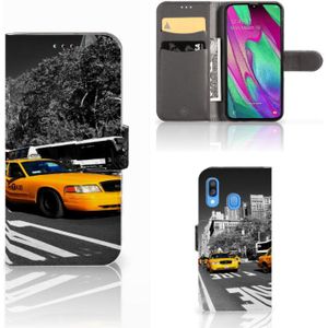 Samsung Galaxy A40 Flip Cover New York Taxi