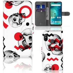 Telefoonhoesje met Naam Xiaomi Mi A2 Lite Skull Red