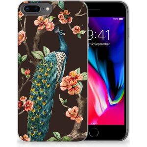 Apple iPhone 7 Plus | 8 Plus TPU Hoesje Pauw met Bloemen