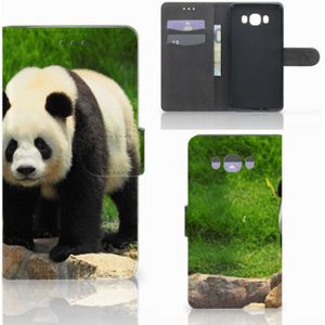 Samsung Galaxy J7 2016 Telefoonhoesje met Pasjes Panda