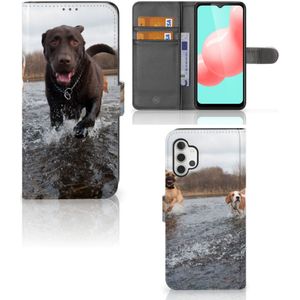 Samsung Galaxy A32 5G Telefoonhoesje met Pasjes Honden Labrador
