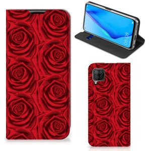 Huawei P40 Lite Smart Cover Red Roses
