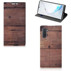 Samsung Galaxy Note 10 Book Wallet Case Old Wood