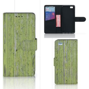 Huawei Ascend P8 Lite Book Style Case Green Wood