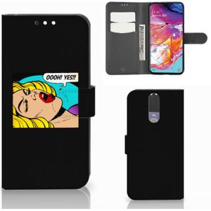 Samsung Galaxy A70 Wallet Case met Pasjes Popart Oh Yes