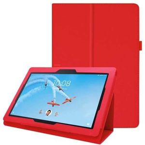Lenovo Tab E10 Tablethoesje Rood met Standaard