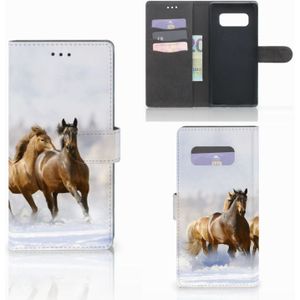 Samsung Galaxy Note 8 Telefoonhoesje met Pasjes Paarden