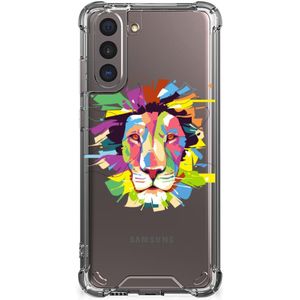 Samsung Galaxy S21 Stevig Bumper Hoesje Lion Color