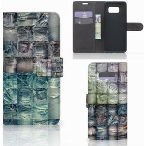 Wallet Case met Pasjes Samsung Galaxy S8 Plus Spijkerbroeken