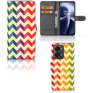 OnePlus Nord 2T Telefoon Hoesje Zigzag Multi Color
