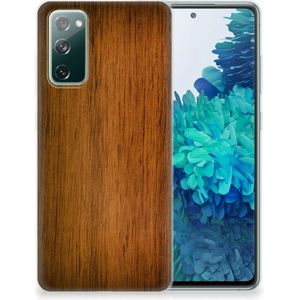 Samsung Galaxy S20 FE Bumper Hoesje Donker Hout