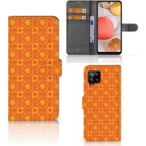 Samsung Galaxy A42 5G Telefoon Hoesje Batik Oranje
