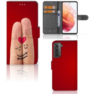 Samsung Galaxy S21 Wallet Case met Pasjes Liefde - Origineel Romantisch Cadeau