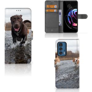 Motorola Edge 20 Pro Telefoonhoesje met Pasjes Honden Labrador