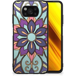 Xiaomi Poco X3 | X3 Pro Bloemen Hoesje Purple Flower