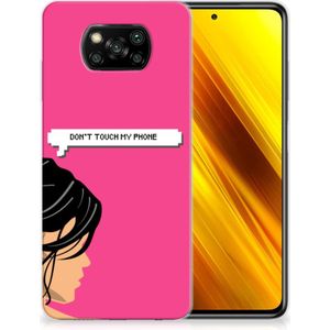 Xiaomi Poco X3 | Poco X3 Pro Silicone-hoesje Woman Don't Touch My Phone