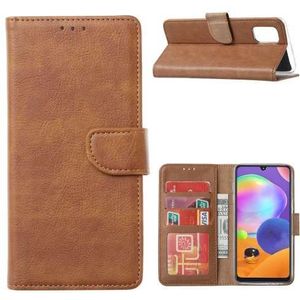 Galaxy Note20 Wallet Case Bruin met Pasjeshouder