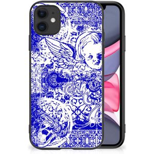 Telefoonhoesje iPhone 11 Angel Skull Blauw