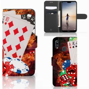 Huawei P20 Lite Wallet Case met Pasjes Casino