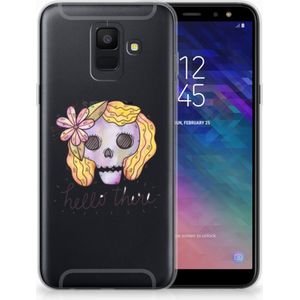 Silicone Back Case Samsung Galaxy A6 (2018) Boho Skull