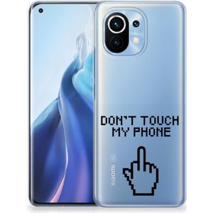 Xiaomi Mi 11 Silicone-hoesje Finger Don't Touch My Phone