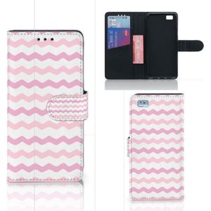 Huawei Ascend P8 Lite Telefoon Hoesje Waves Roze