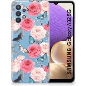 Samsung Galaxy A32 5G TPU Case Butterfly Roses