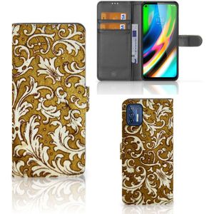 Wallet Case Motorola Moto G9 Plus Barok Goud